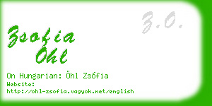 zsofia ohl business card